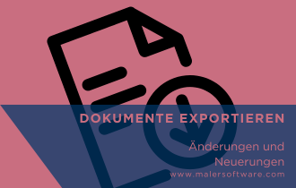 Änderung beim Export als Dokument oder XRechnung